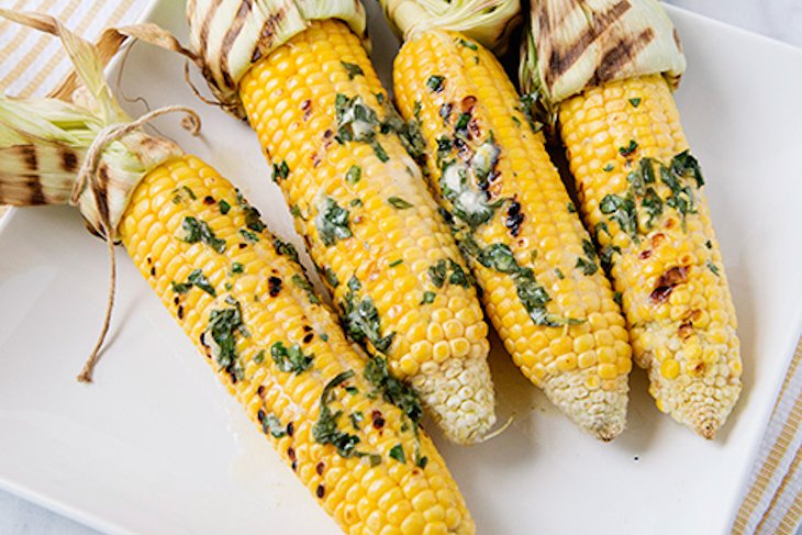 Grilled Corn With Herb Butter
