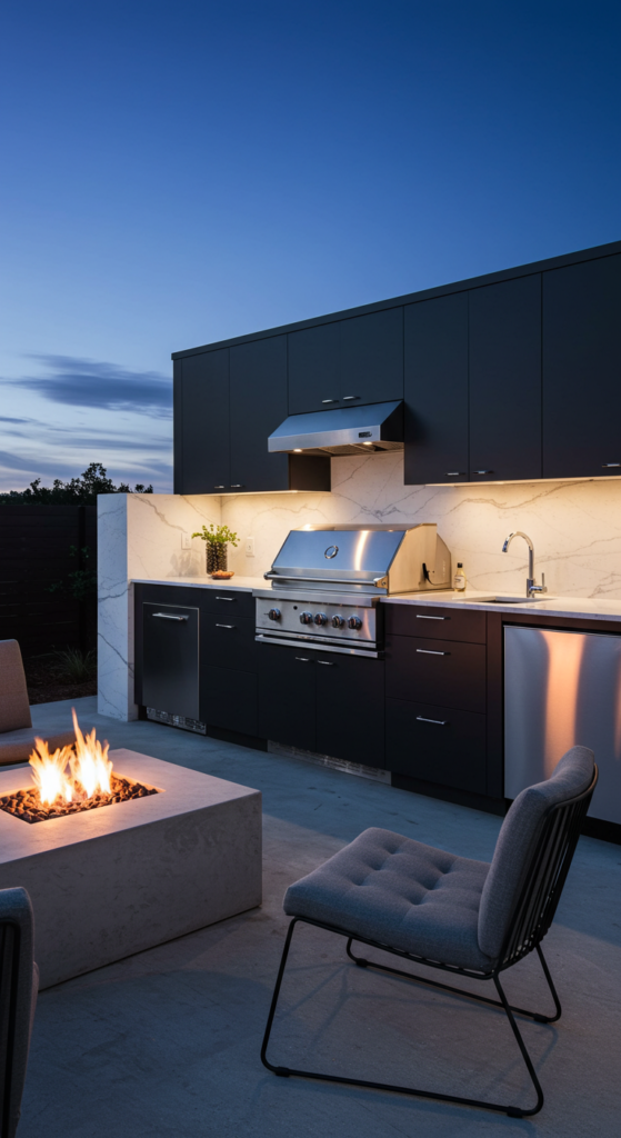 Modern Minimalist BBQ Space